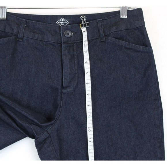 St. John's Bay Capri Jeans Women 10 Blue Denim High Rise Stretch Dark Wash - Picture 6 of 12